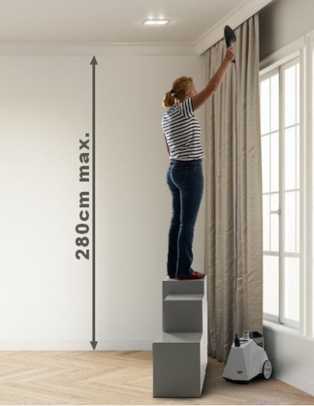 hauteur de travail 2.80m pour défroisseur G800 avec diffuseur long