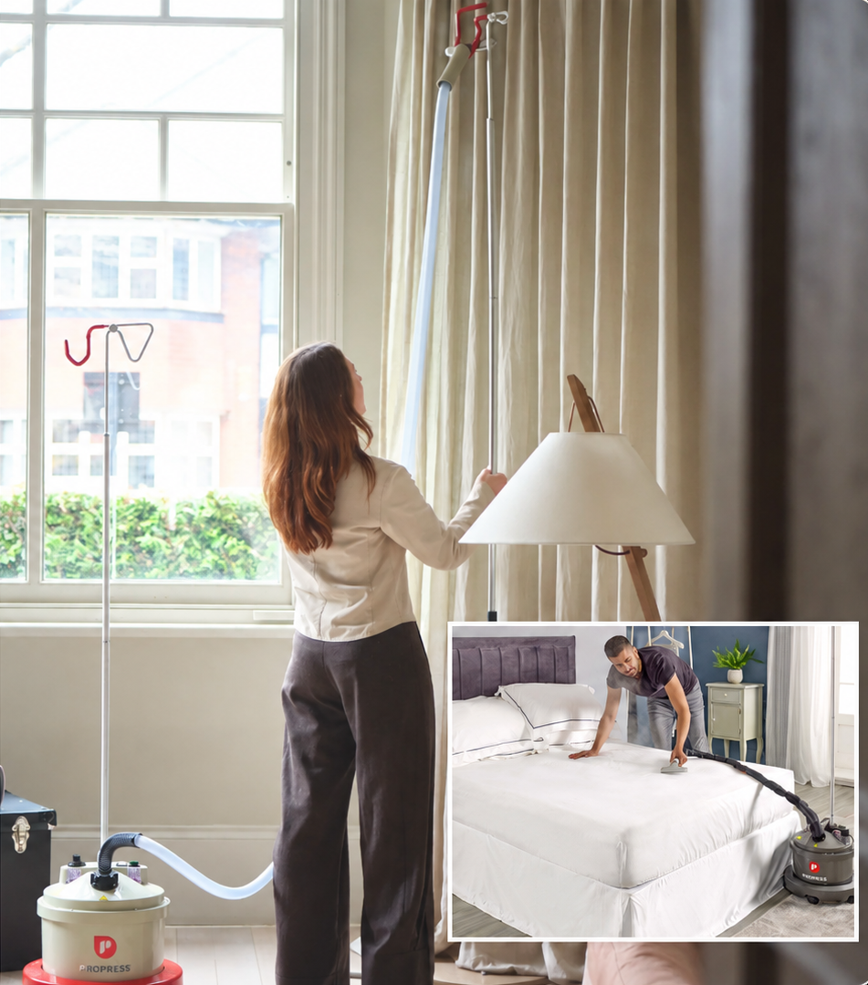 Défroisseur professionnel pour rideaux et draperies