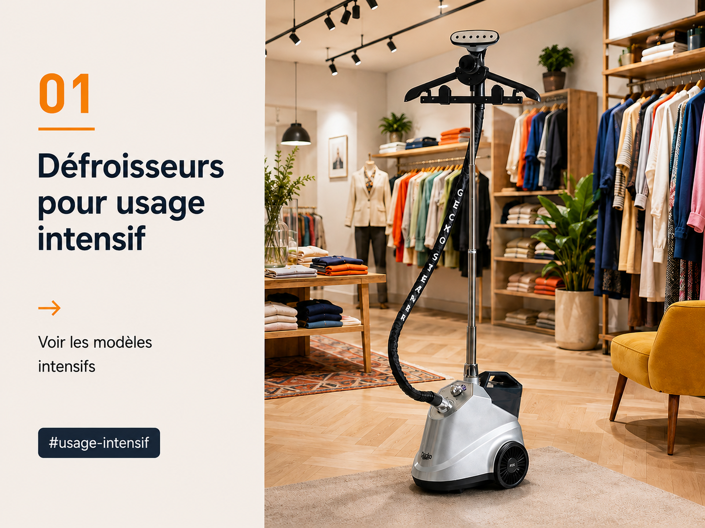 Défroisseurs vapeur professionnels pour usage intensif