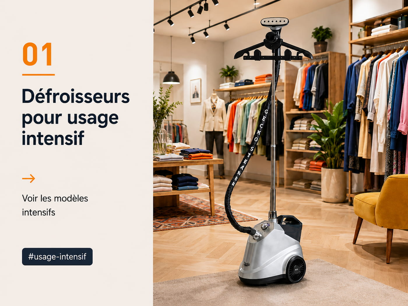 Défroisseurs vapeur professionnels pour usage intensif