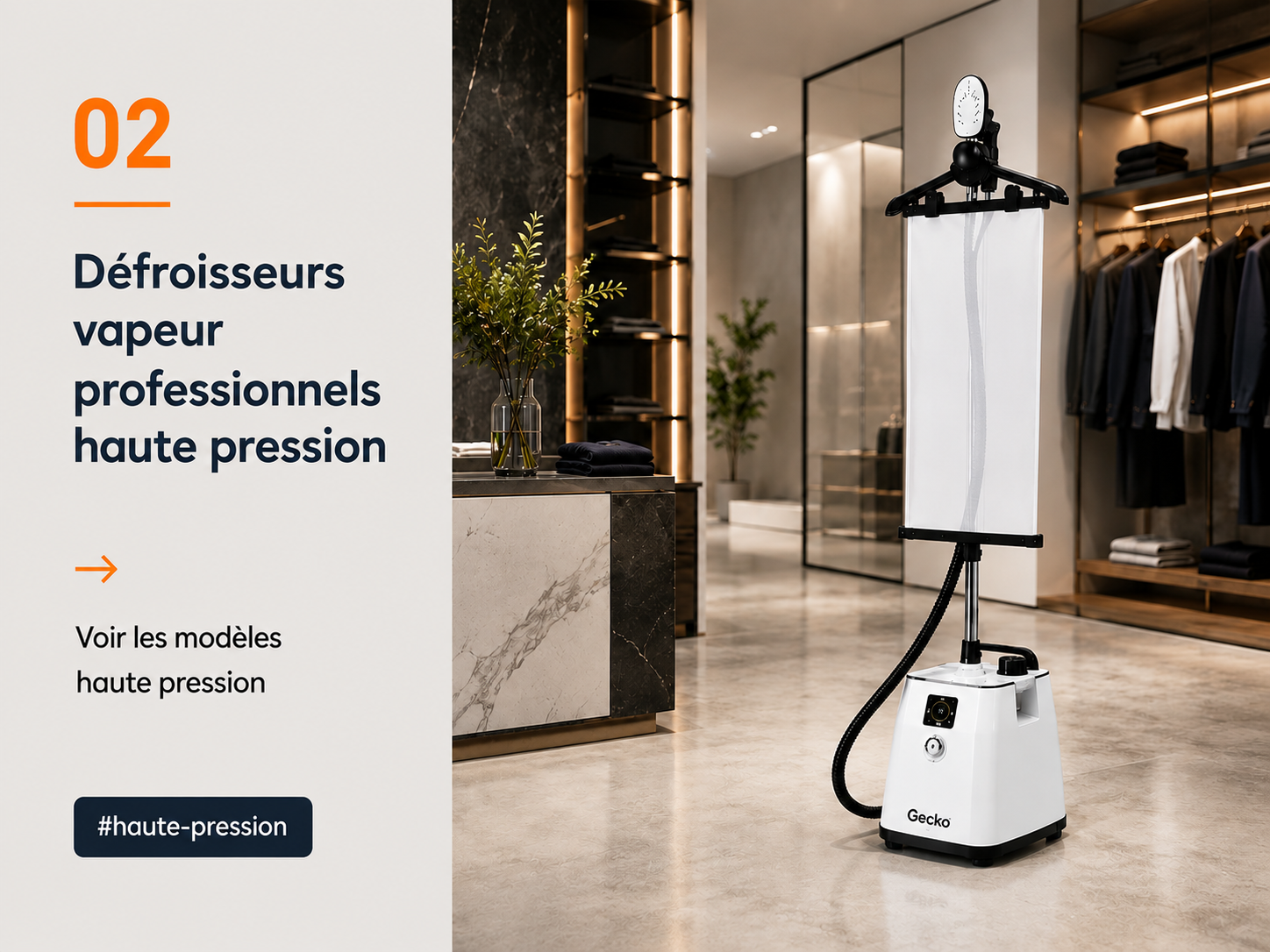 Défroisseurs vapeur professionnels haute pression